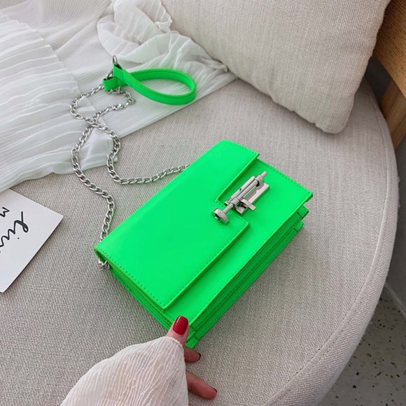 Boutique Handbags - Green Crossbody Fashion Handbag